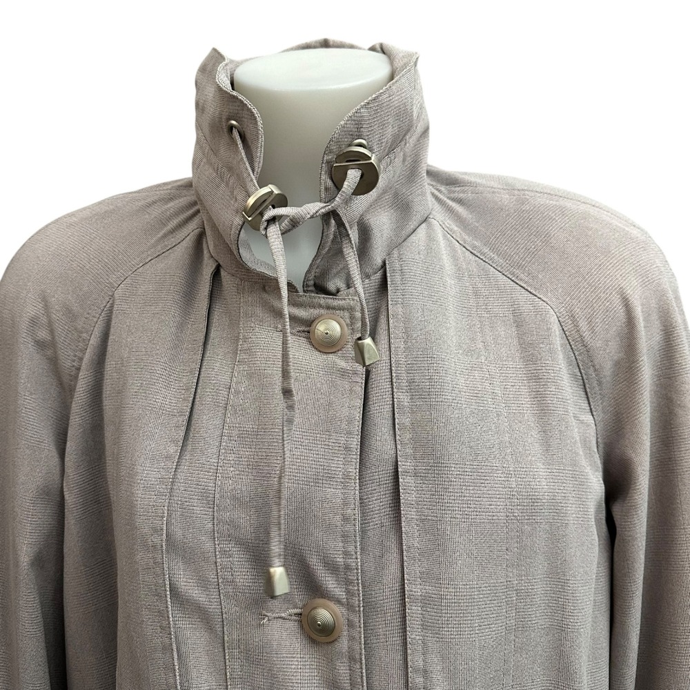 Andy Johns Womens Vintage Utility Field Trench Jacket Oversized Lilac‎ Sz S - Picture 2 of 10